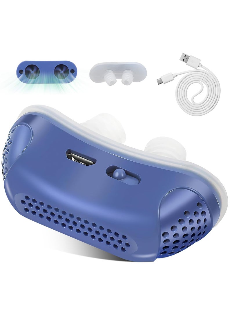 XiuWoo Anti Snoring Devices, Snoring Solution, Effective Snoring Prevention, Adjustable & Breathable, Snoring Solution for Men and Women, Suitable for All Nose Shapes, Blue - Image 1