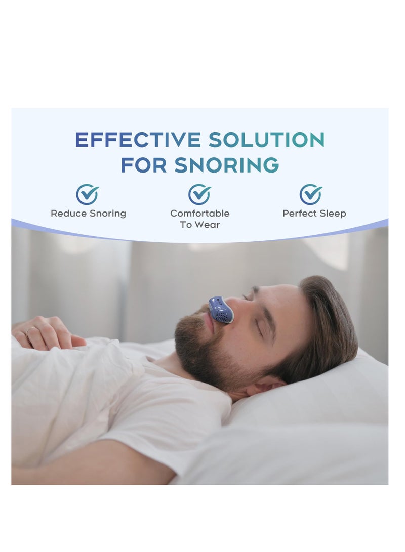 XiuWoo Anti Snoring Devices, Snoring Solution, Effective Snoring Prevention, Adjustable & Breathable, Snoring Solution for Men and Women, Suitable for All Nose Shapes, Blue - Image 3