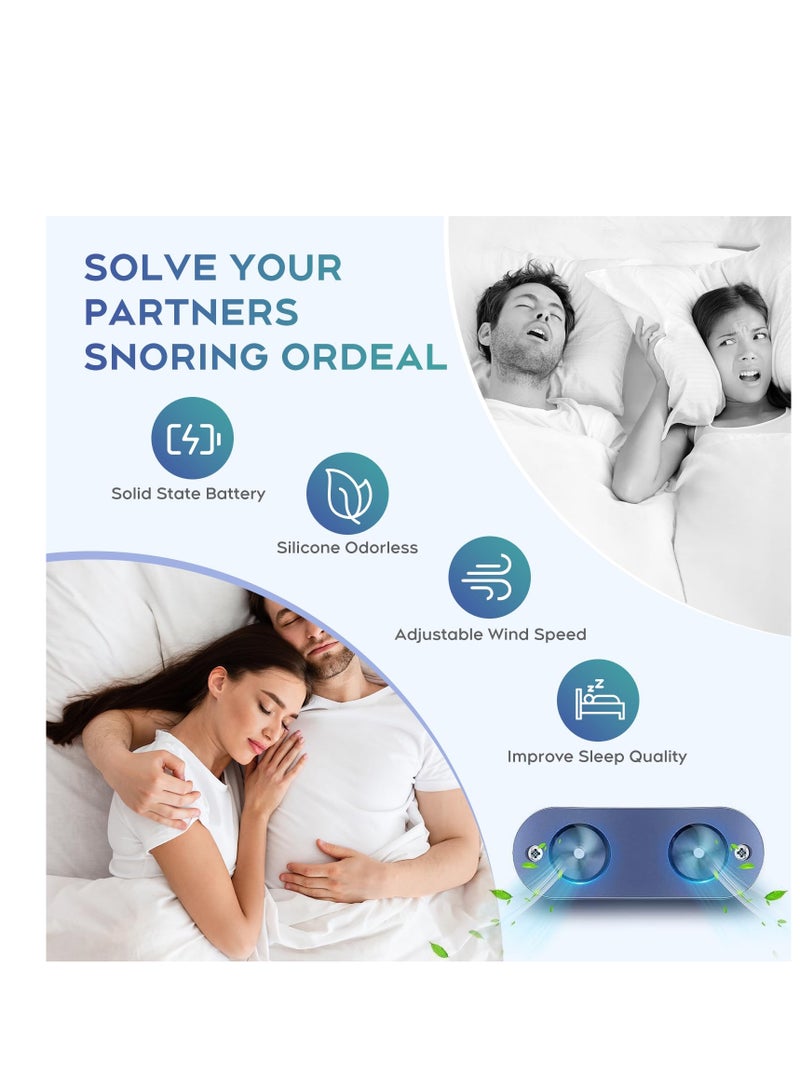 XiuWoo Anti Snoring Devices, Snoring Solution, Effective Snoring Prevention, Adjustable & Breathable, Snoring Solution for Men and Women, Suitable for All Nose Shapes, Blue - Image 2