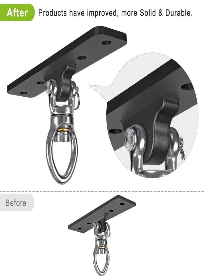 Dolibest Heavy Duty Swing Hanger, Swing Set Accessorie with Carabiner for Indoor Outdoor Playground, Porch Swing Hanging Kit for Wooden and Concrete Set with 4 Wood Screws and 4 Expansion Bolts, 900LB - Image 2