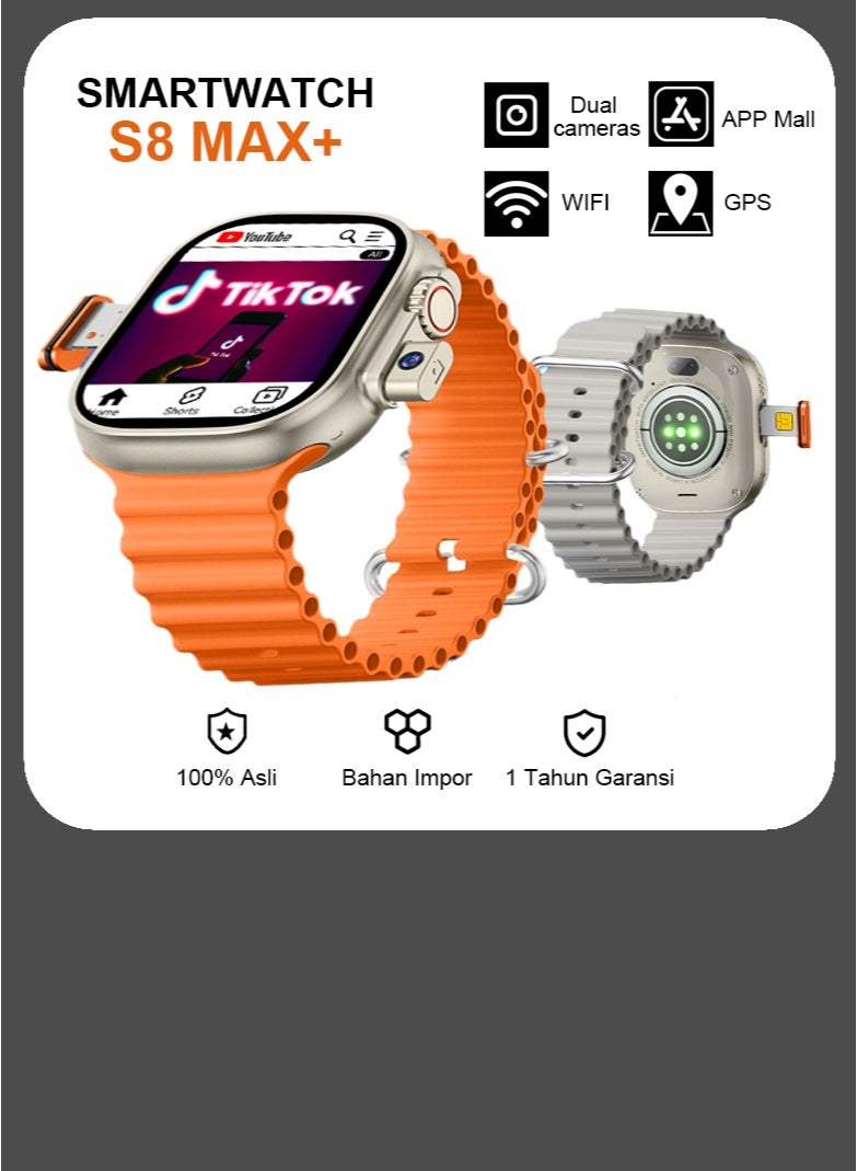 HUMJO All-Net Smartwatch with SIM Card Slot, WI-FI,5G,Android 8.1,Rotating Camera, Play Store Support, Fitness Tracker, Heart Rate Monitor, Large Touchscreen - Image 1