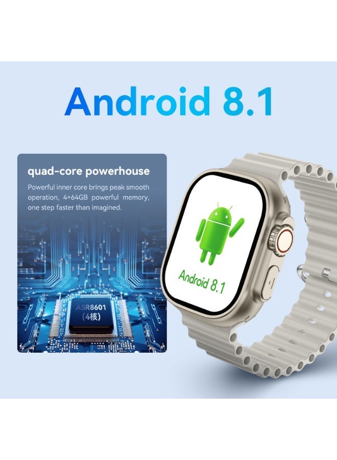 HUMJO All-Net Smartwatch with SIM Card Slot, WI-FI,5G,Android 8.1,Rotating Camera, Play Store Support, Fitness Tracker, Heart Rate Monitor, Large Touchscreen - Image 3