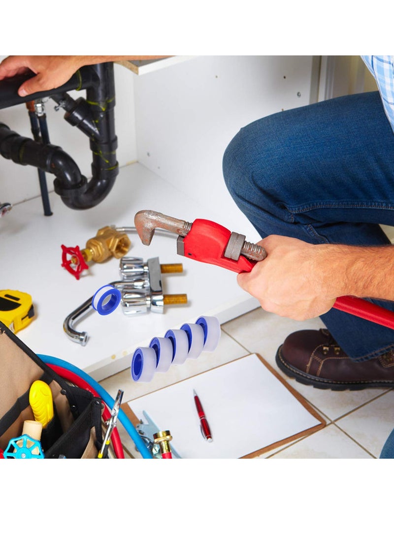 KASTWAVE 10 لفات من شريط السباكة المقاوم للماء لختم صنبور السباكة، شريط السباكة، شريط الختم، شريط ختم الخيوط، شريط سباكة رأس الدش (1/2 بوصة عرض × 394 بوصة طول) - Image 4