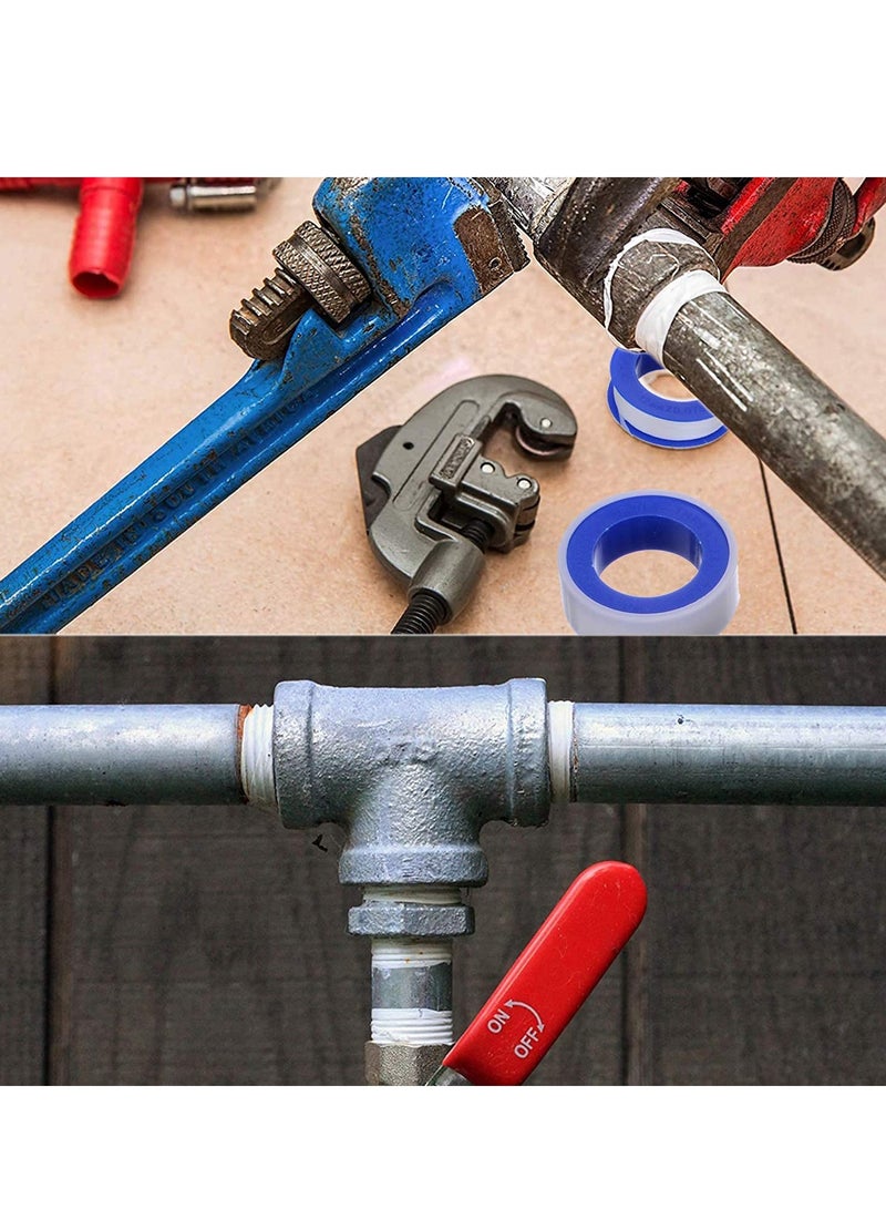 KASTWAVE 10 لفات من شريط السباكة المقاوم للماء لختم صنبور السباكة، شريط السباكة، شريط الختم، شريط ختم الخيوط، شريط سباكة رأس الدش (1/2 بوصة عرض × 394 بوصة طول) - Image 3