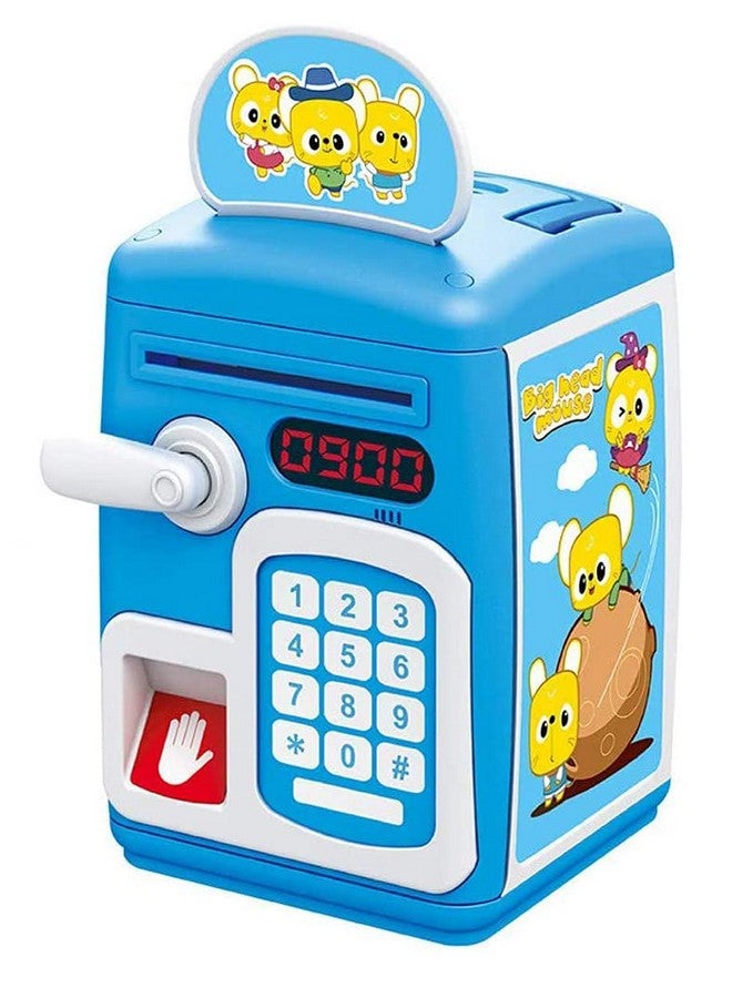 ماجيك واند خزنة نقود موسيقية للأطفال من ماجيك واند مزودة بمستشعر بصمة الإصبع وملصقات سوليتير 【أزرق كرتوني】【عبوة من قطعة واحدة】… - Image 1