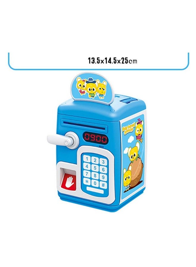 ماجيك واند خزنة نقود موسيقية للأطفال من ماجيك واند مزودة بمستشعر بصمة الإصبع وملصقات سوليتير 【أزرق كرتوني】【عبوة من قطعة واحدة】… - Image 3