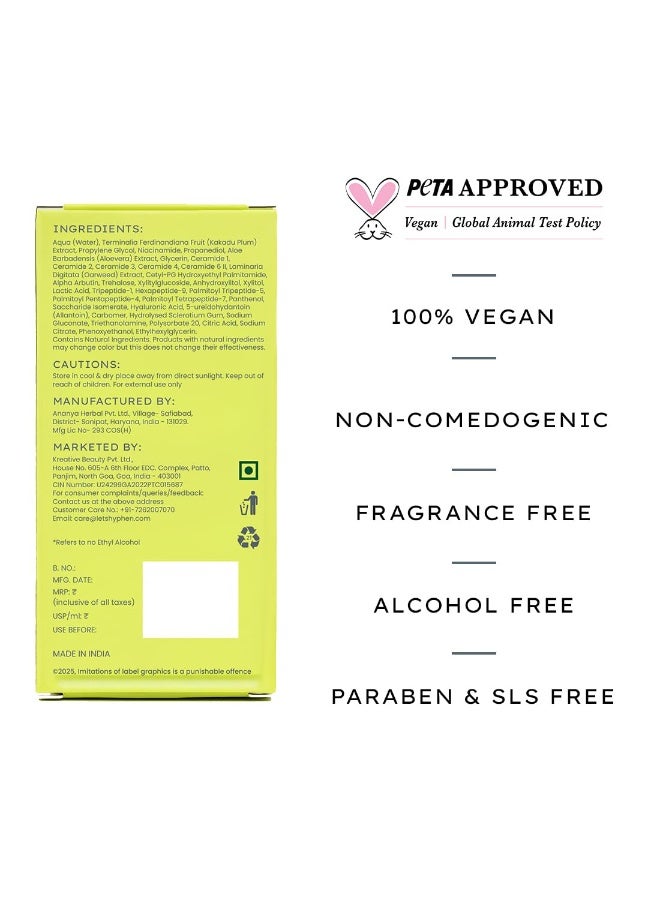 Hyphen Brightening Face Serum with 5% Niacinamide, 1% Alpha Arbutin & 25% Kakadu Plum | 20X Vitamin C for Glowing Winter Skin | Hydrating Serum for Dark Spots, Pigmentation & Dryness | All Skin Types – 30ml - Image 4