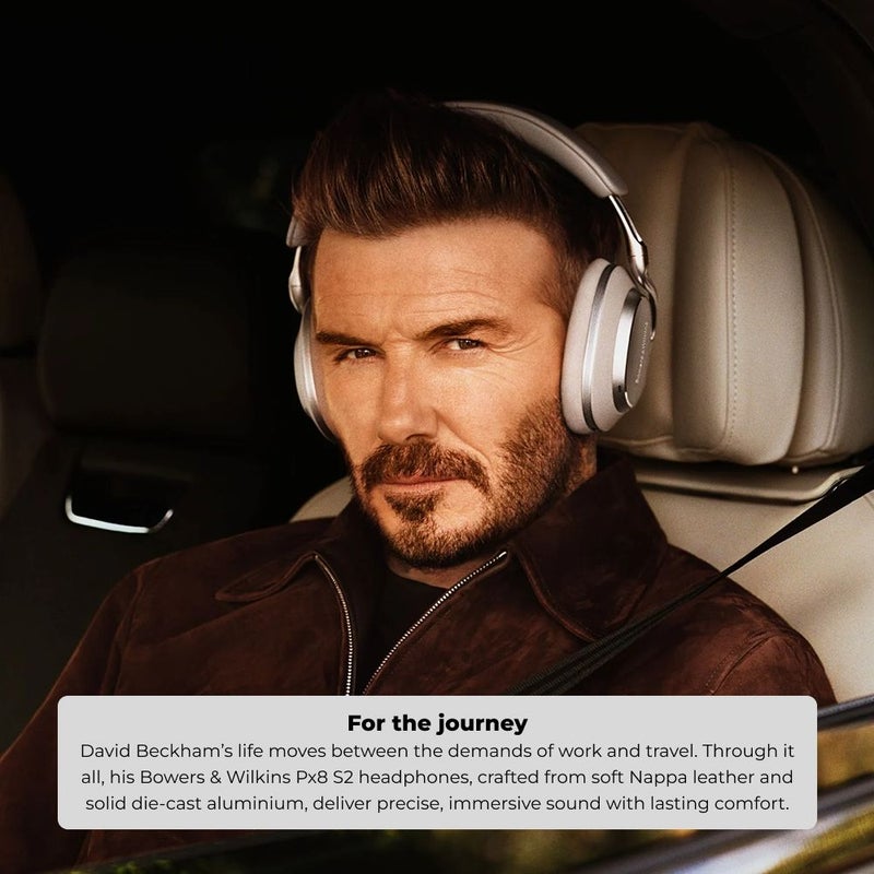 b w Bowers & Wilkins Px8 S2 Over-Ear Noise Cancelling Wireless Bluetooth Headphones, Light Blue - Image 5