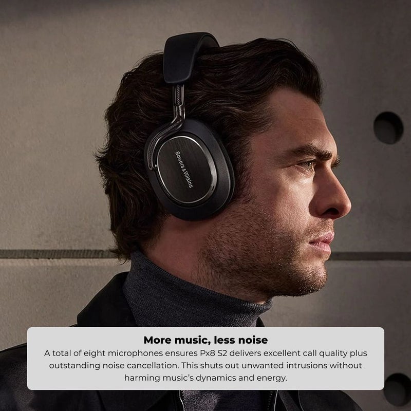 b w Bowers & Wilkins Px8 S2 Over-Ear Noise Cancelling Wireless Bluetooth Headphones, Light Blue - Image 4