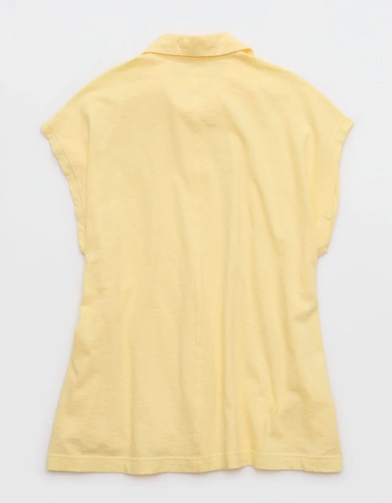 Aerie  Aerie Happiest Oversized Polo T-Shirt for Women | Best Price UAE