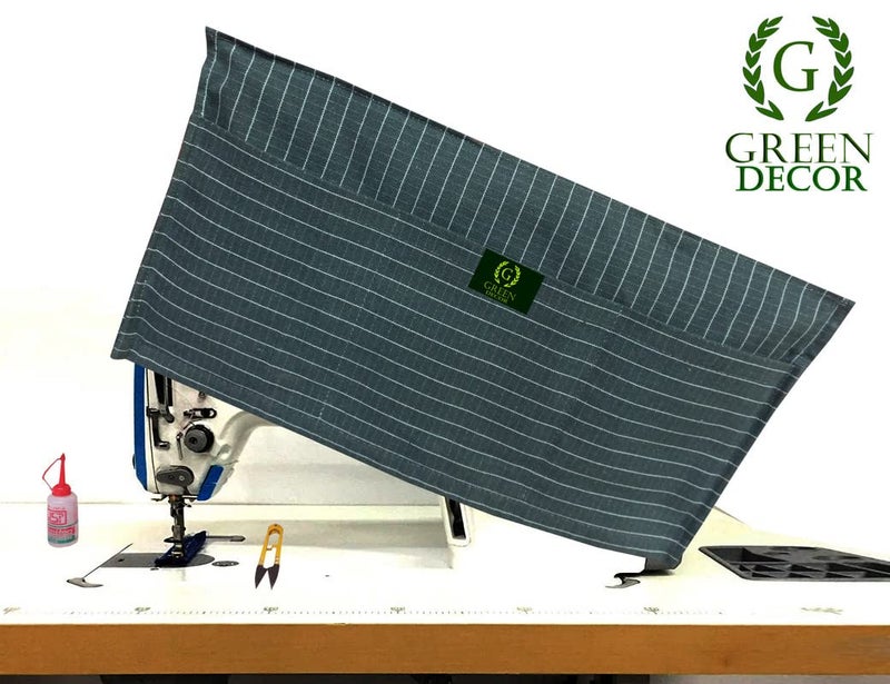 GREEN DECOR Piece of 1 Waterproof Sewing Machine Cover for Domestic Industrial with 4 Storage Pockets Tailoring Silai Machine Compatible with Most Standard Singer Juki JackGreen 21X85X11 Inch - Image 3