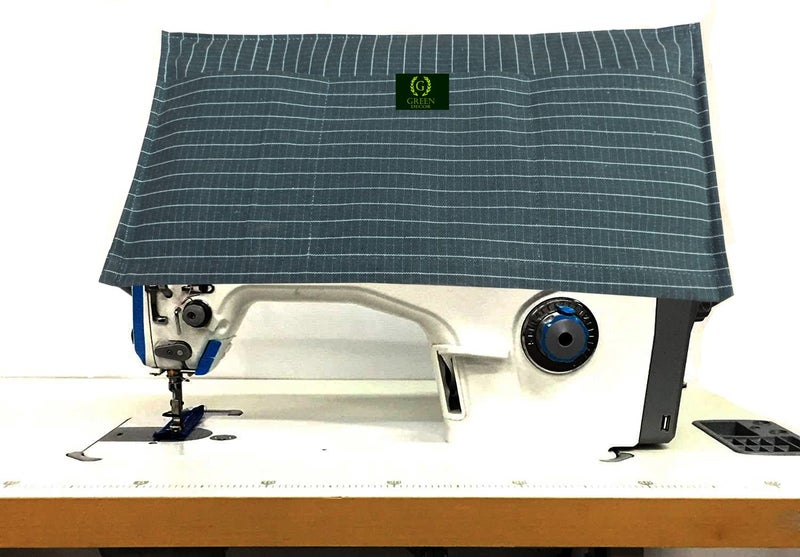 GREEN DECOR Piece of 1 Waterproof Sewing Machine Cover for Domestic Industrial with 4 Storage Pockets Tailoring Silai Machine Compatible with Most Standard Singer Juki JackGreen 21X85X11 Inch - Image 1