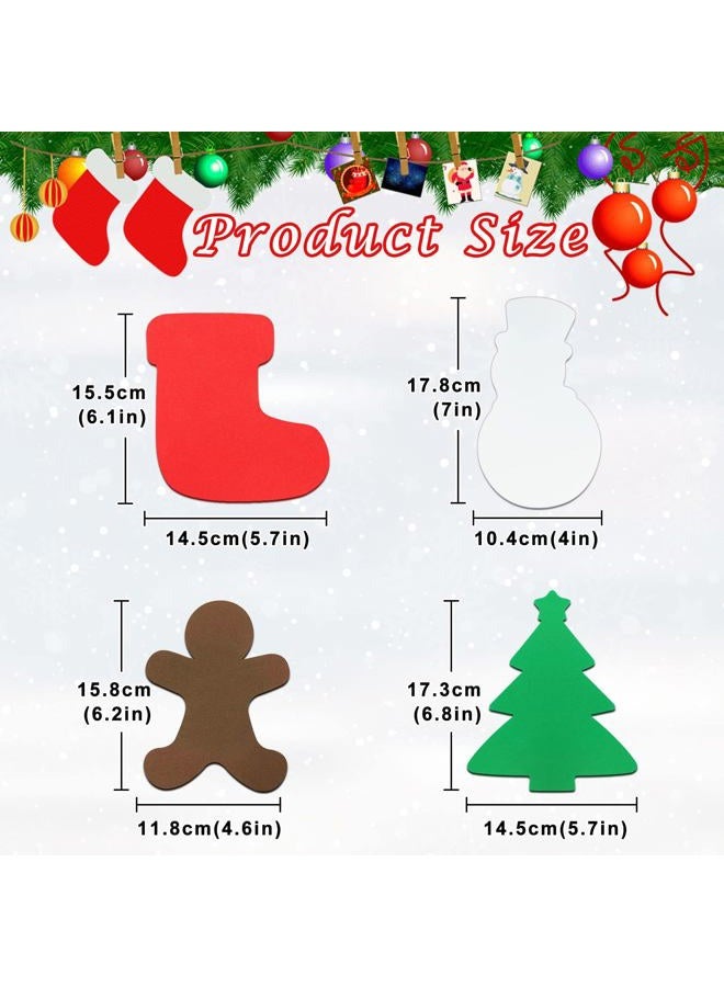 JULBEAR 258Pcs Christmas Foam Stickers Crafts DIY Stickers Kits for Kids Adhesive Christmas Art Ornament Stickers Christmas Craft Decoration Party Supplies - Image 2