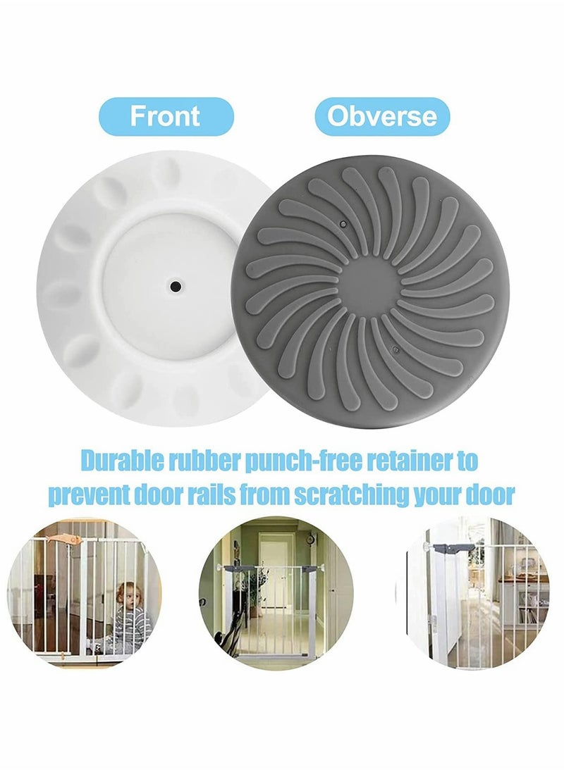 Generic Baby Gate Wall Protector, 4 Pack Wall Guard Cup Pads to Protect Child Stair Safety, Wall Surface, Doorway from Pressure Mounted Babies, Dog  Pets Gates Safety, Shower Curtain Rods (White)  - Image 3