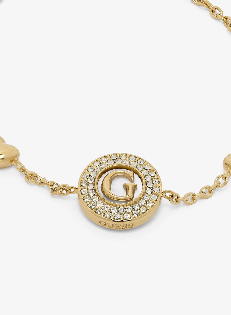 GUESS Logo 14Mm Pearly G Coin Bracelet - Image 2