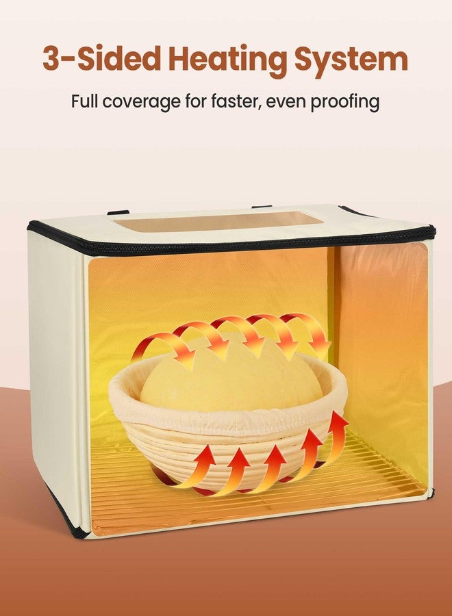 LIFVCNT Bread Proofing Box, Foldable Dough Proofer with Shelf, Adjustable Temp (50-113℉) & 1-12H Timer, Sourdough Starter Warmer for Home Bread & Pizza Baking - Image 3