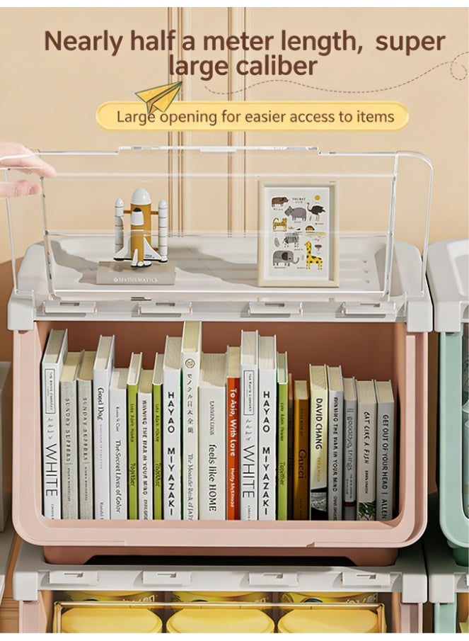 Children Toy Storage Organizer, Kids Storage Bins Toy Boxes, Children's Toy Storage Rack, Toddler Storage Organizer for Nursery, Playroom, Kindergarten Furniture (XY-8307-GR) - Image 5