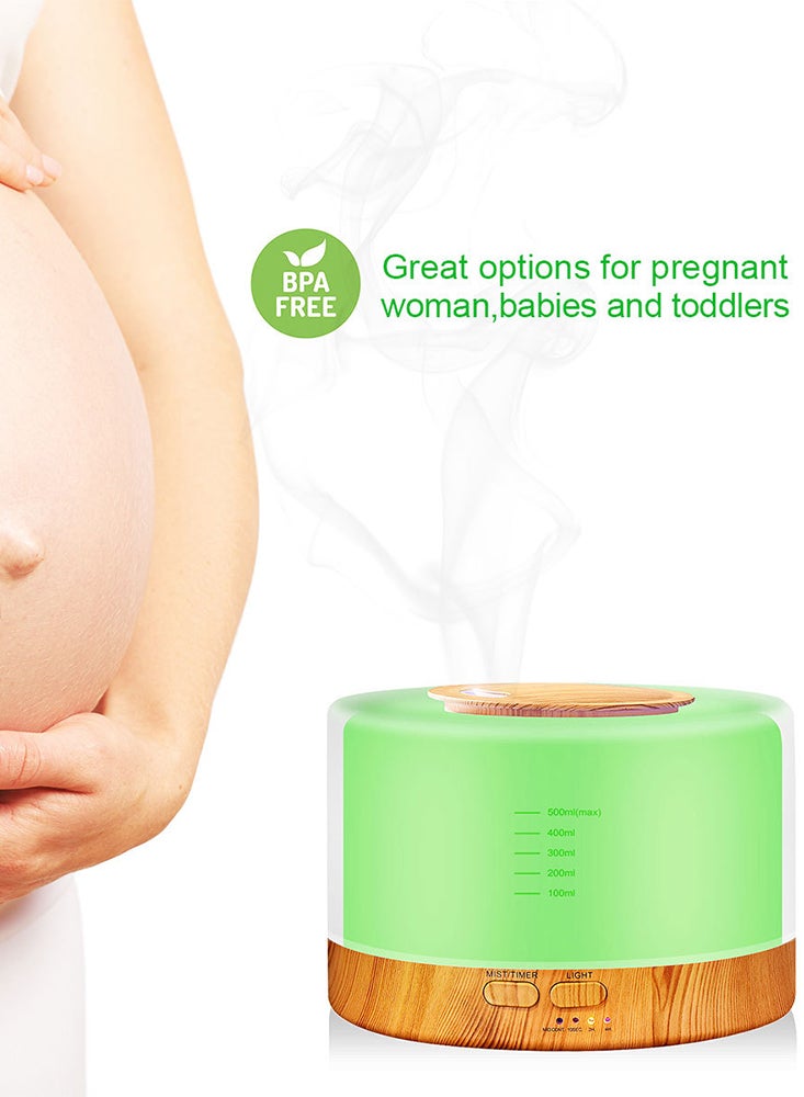 بيرفيي موزع عطور بالتردد الفوقي بسعة 500 مل مع غطاء لمبة LED وجهاز تحكم عن بعد - Image 5