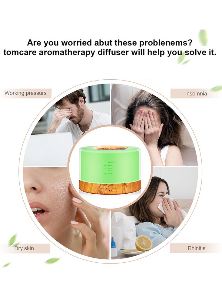 بيرفيي موزع عطور بالتردد الفوقي بسعة 500 مل مع غطاء لمبة LED وجهاز تحكم عن بعد - Image 4