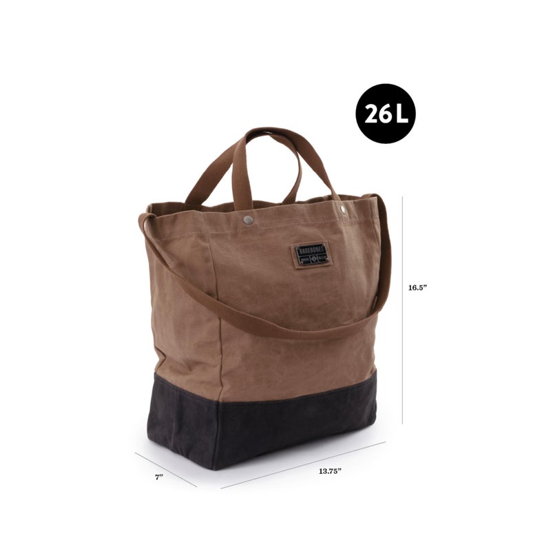 Barebones Neelum 16L Market Tote Bag - Reusable Grocery Bag - Canvas Tote Bag for Shopping (Khaki) - Image 5