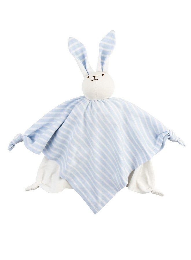 Under the Nile Blanket Friend- Bunny Print - Wide Blue Stripe