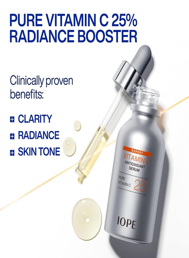 IOPE Expert Vitamin C 25% Antioxidant Serum - 25% Pure Vitamin C Face Serum - Visibly Evens Skin Tone, Enhances Radiance, and Smooths Texture - 5 Antioxidants and PHA - 0.77 fl. oz. - Image 2