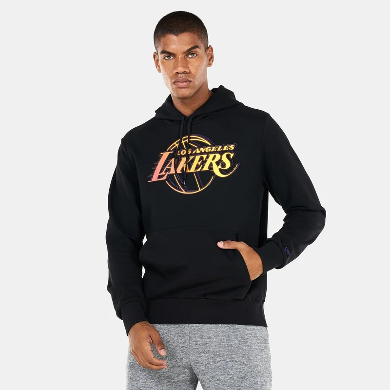 Men's NBA LA Lakers Neon Fade Black Hoodie