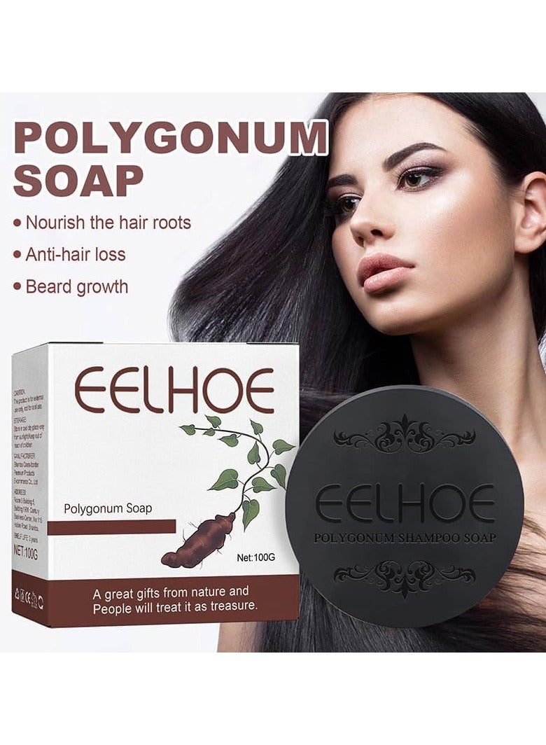 EELHOE Hair Darkening Shampoo Soap Polygonum Multiflorum Bar 100g - Image 2