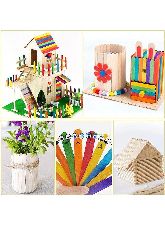 Share the Love 6 Inch Colour Popsicle Sticks – Natural Wooden Craft Sticks for DIY Projects, Arts & Crafts, Ice Cream, and School Activities (Eco-Friendly) - Image 3