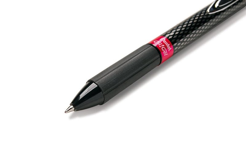 Pentel Oh! Gel Retractable Gel Pen, Medium Line, Red Ink, Box of 12 (K497-B) - Image 2