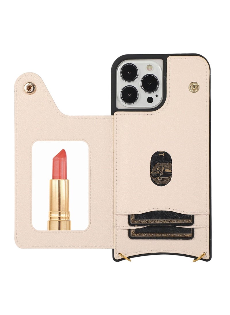 Suteni Back Cover Leather Protective Mirror Inside Mobile Phone Case for iPhone - Image 2