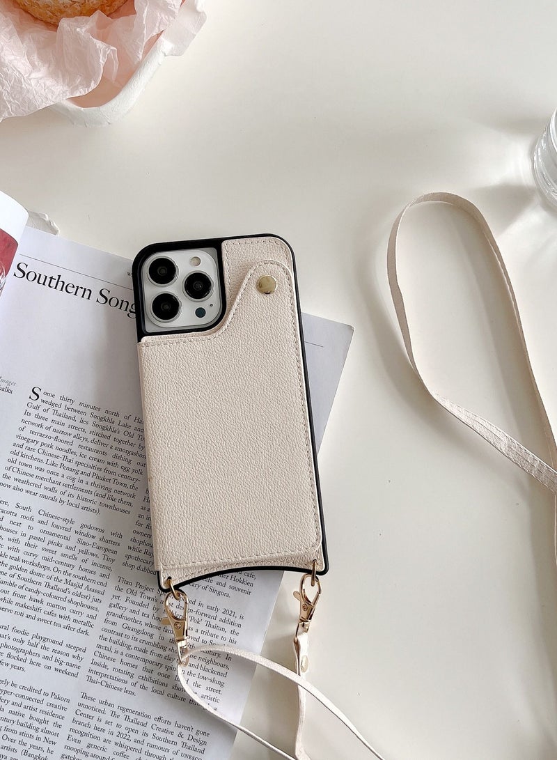 Suteni Back Cover Leather Protective Mirror Inside Mobile Phone Case for iPhone - Image 3