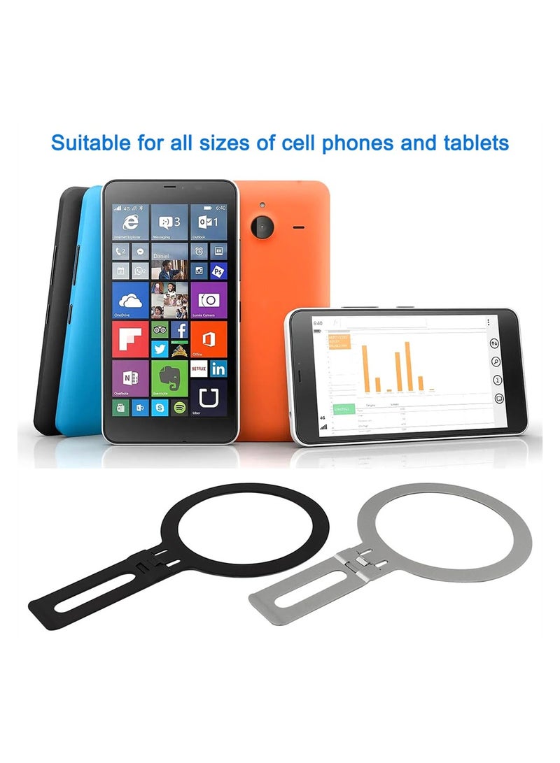 SYOSI 2 Pack Universal Metal Ring Adapters and 2 in 1 Phone Holder, Ultra Thin Rings Sticker Compatible with Magsafe Accessories for iPhone 15/14 Pro Max Mini Galaxy Car Charger Wireless Charging - Image 5