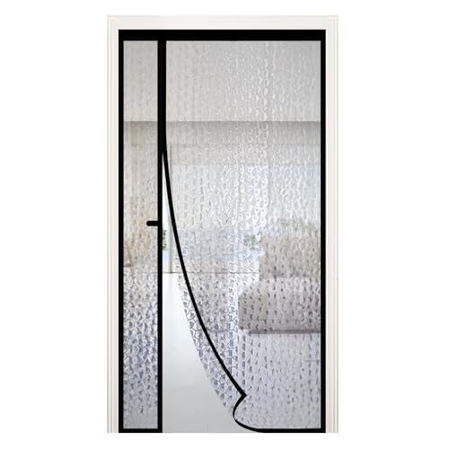 RELIANCER Magnetic Thermal Insulated Door CurtainWaterproof EVA Door CoverLeft Right Side OpeningFit Doors Size 34x96SelfClosing Insulated Doorway CurtainPatio Auto Close Thermal Doors Screen - Image 1