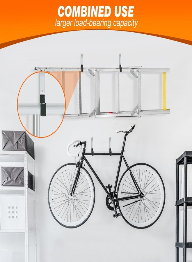 TVKB Garage Hooks Heavy Duty Bike Hooks for Garage Set of 8 Tool Organizers and Storage Wall Mount Storage Tool Holder Hanger for Garden Shed Shop Ladder - Image 3