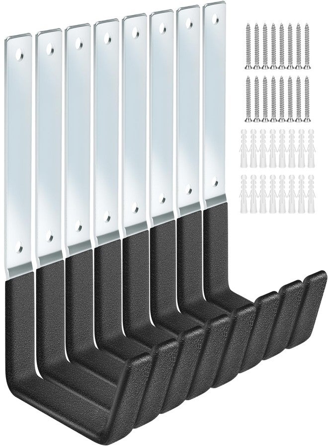 TVKB Garage Hooks Heavy Duty Bike Hooks for Garage Set of 8 Tool Organizers and Storage Wall Mount Storage Tool Holder Hanger for Garden Shed Shop Ladder - Image 1