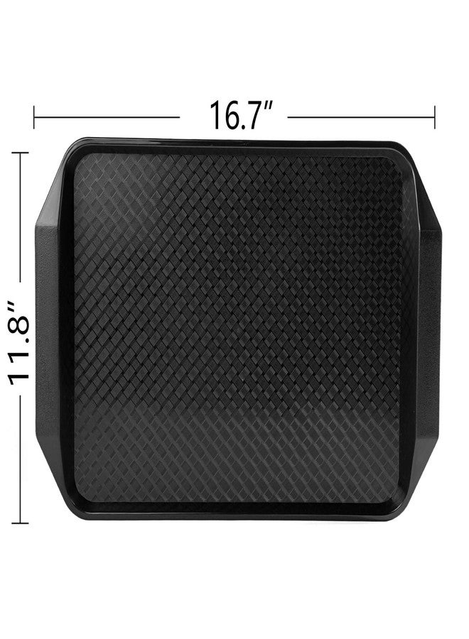 Aebeky Plastic Fast Food Tray,16.7 by 11.8-Inch,Set of 12 (Black) - Image 4