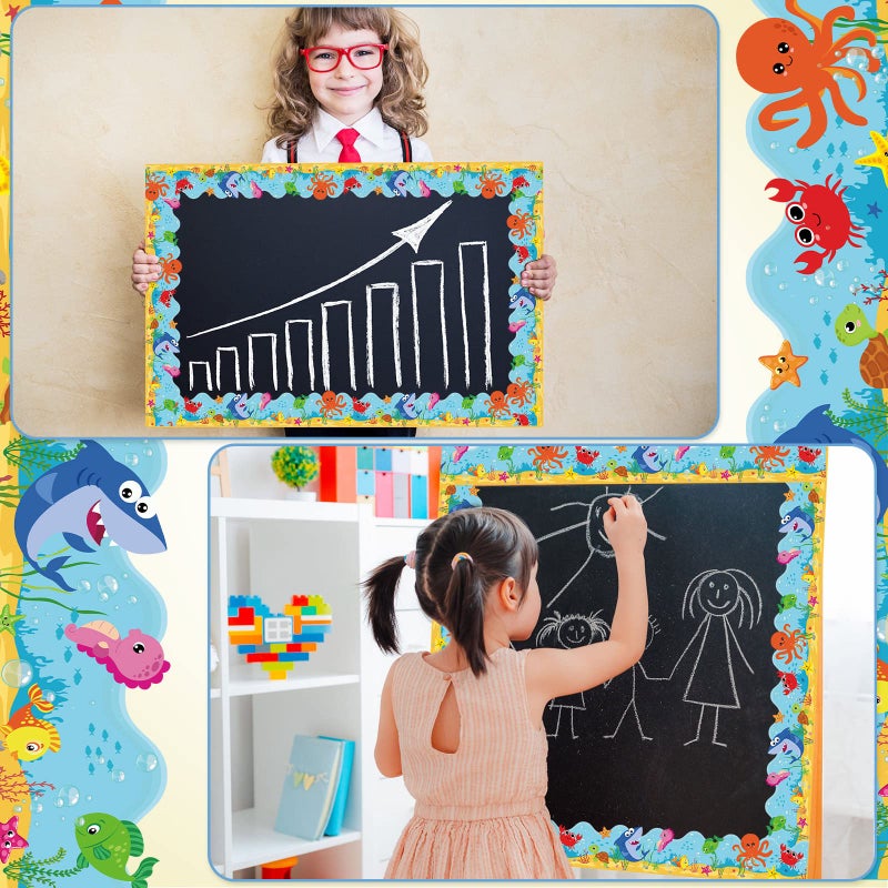 Panelee Under The Sea Border 68.9 Feet Bulletin Board Border Butterflies Flowers Bee Space Inspirational Cute Decor for Classroom Bulletin Boards Chalkboard Wall Decor - Image 5