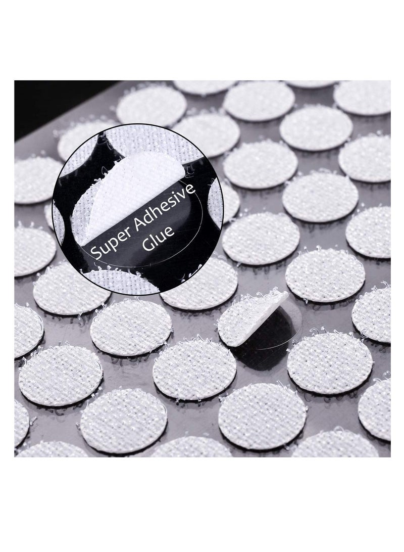 Self Adhesive Dots, Tapes Sticky Back Coins Dots with Hook and Loop Velcro Round Pads, 25mm Diameter Strong Waterproof Round Dot, Dots with Adhesive for Home Office School 300Pcs (150 Pairs) - Image 2