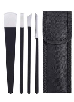 Pedicure Knife Tools Kits, 4 Pcs Professional Stainless Steel Ingrown Toenail Knife Set with Storage Bag Nail Knives Cuticle Remover for Feet Ingrown Toe Nail Correction