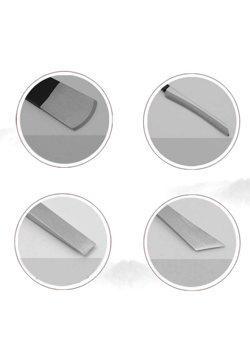 KASTWAVE - Pedicure Knife Tools Kits, 4 Pcs Professional Stainless Steel Ingrown Toenail Knife Set with Storage Bag Nail Knives Cuticle Remover for Feet Ingrown Toe Nail Correction - Image 1