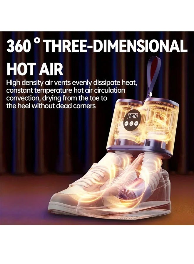 Portable dryer Shoe Dryer  Timer, Portable Glove Dryer & Boot Warmer, Automatic Shut-Off Timer, Telescopic design,Smart Panel,  - Image 1