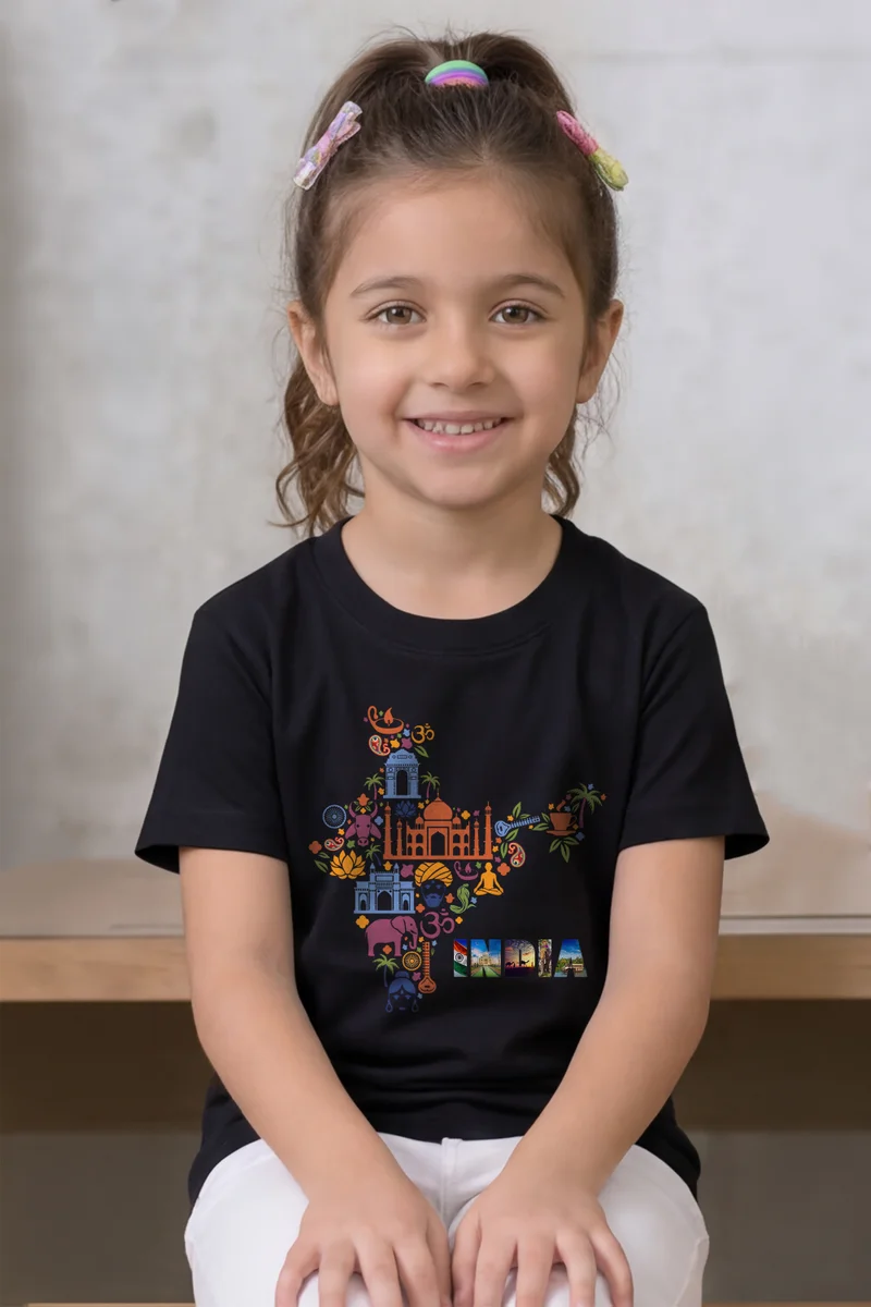 Funkaar black FUNKAAR India Flag Graphic T-shirt for Boys & Girls  | Best Price UAE