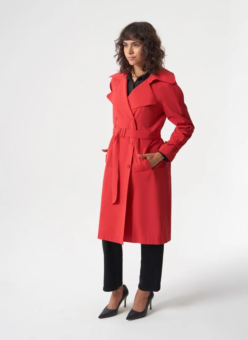 MIZALLE Belted Trench Coat