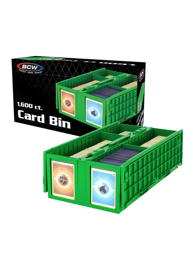 BCW Collectible Card Bin - Holds up to 1600 Cards | Large Card Storage Box for Loose Trading Cards | Pokemon, MTG, and Sports Card Storage Boxes | Sorting Card Box (Green, Single) - Image 1
