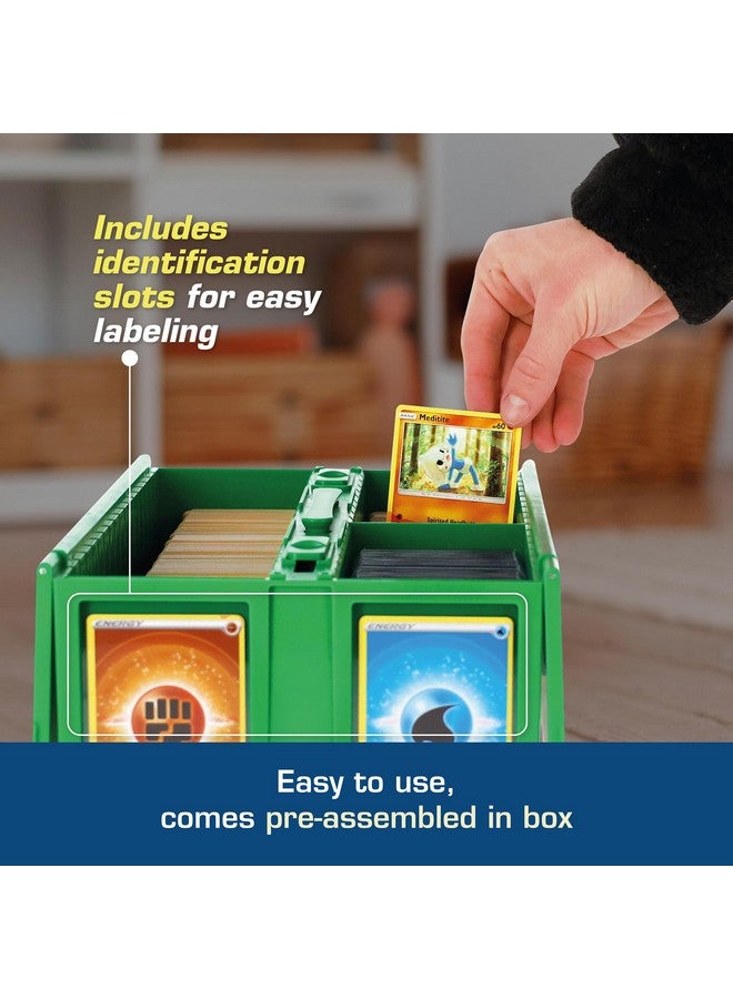 BCW Collectible Card Bin - Holds up to 1600 Cards | Large Card Storage Box for Loose Trading Cards | Pokemon, MTG, and Sports Card Storage Boxes | Sorting Card Box (Green, Single) - Image 4