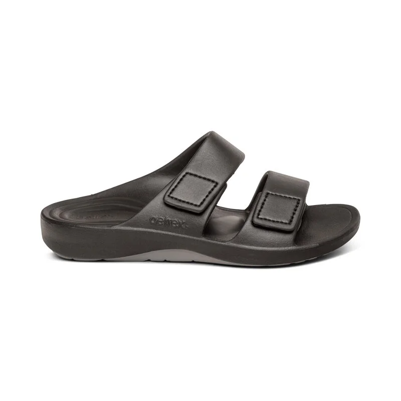 aetrex Milos Orthotic Slides Men Black