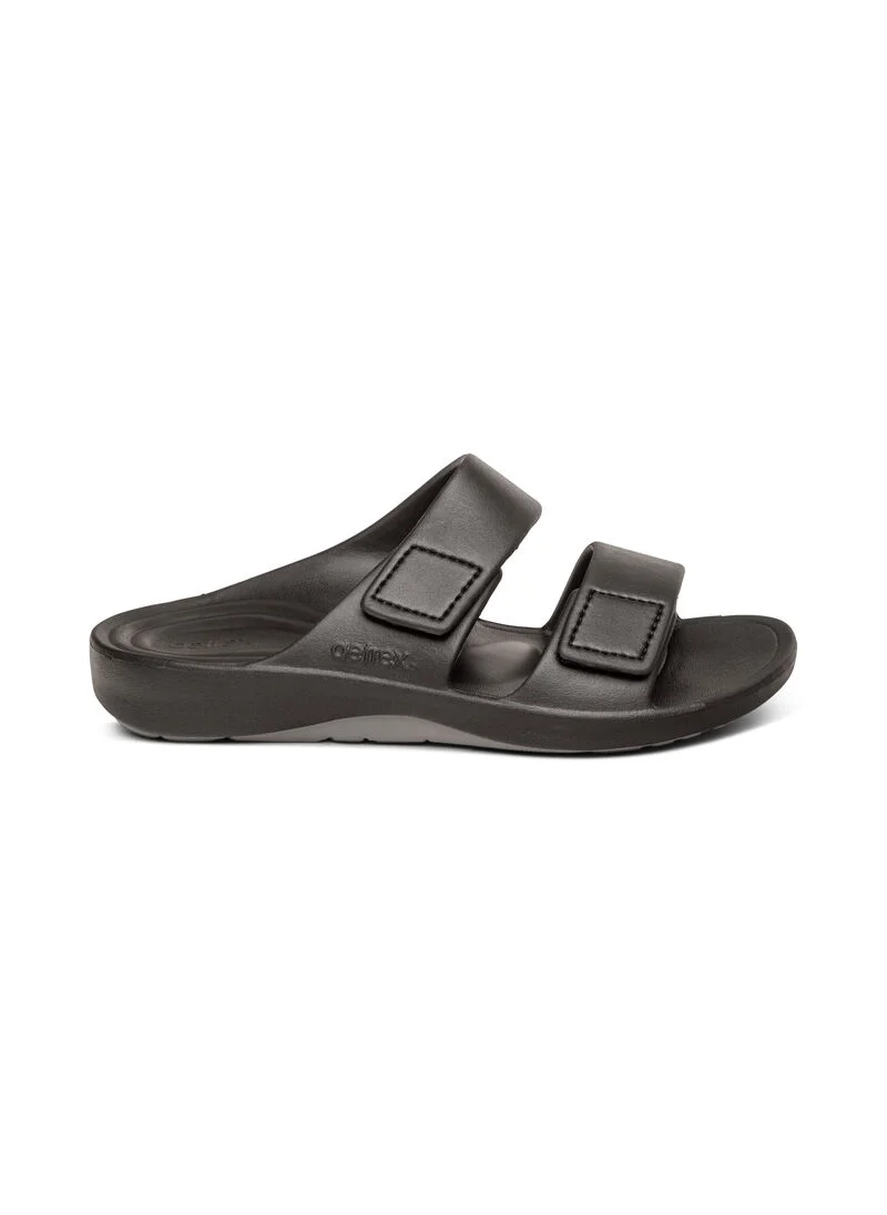 aetrex Milos Orthotic Slides Men Black