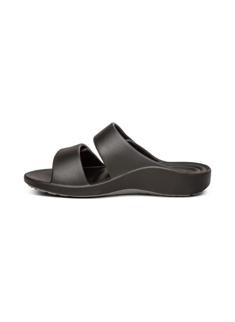 aetrex Milos Orthotic Slides Men Black