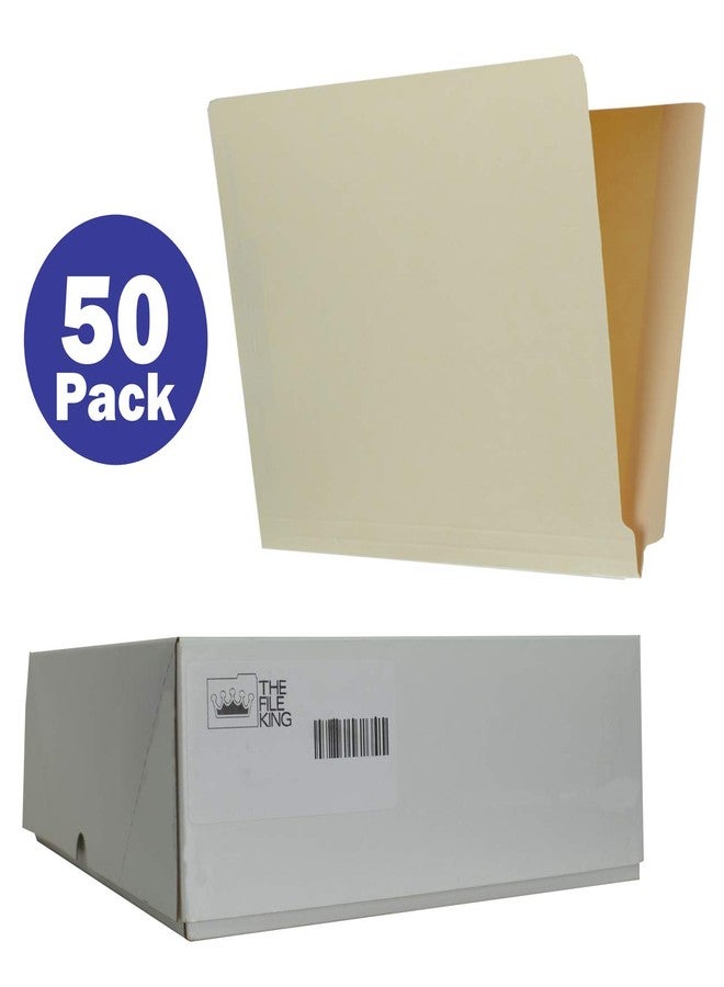The File King Manilla End Tab File Folders with Prongs - Letter Size | Box of 50 | Medical File Folders | Fastener File Folders | Full Side End Tab | Manila Folders with Fasteners | Medical Chart File - Image 3